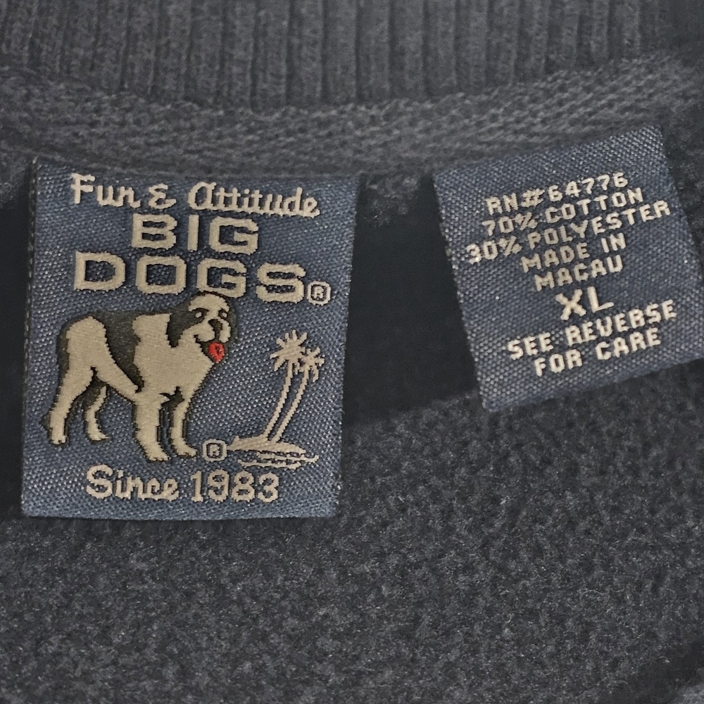 Big Dogs Fleece Varsity Jacket Mens Size Xlarge Vintage Oversized - Picture 7 of 8